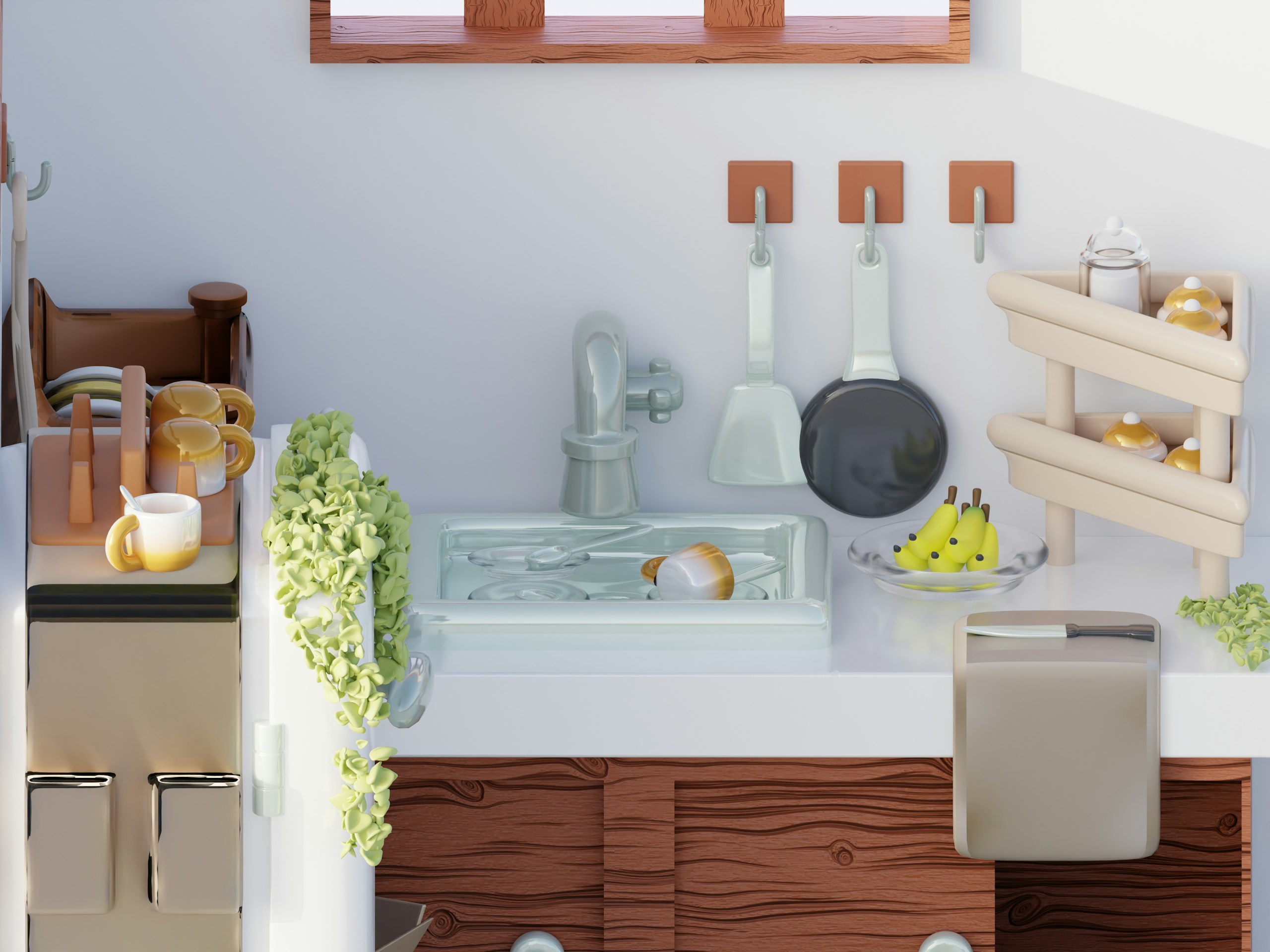 render 3D lowpoly illustration wallpaper design